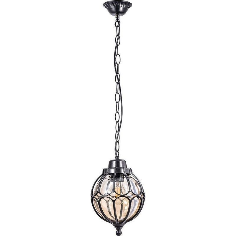 Уличные светильники на цепочке Светильник садово-парковый Feron PL3705  круглый на цепочке 60W 230V E27 черный 06342 