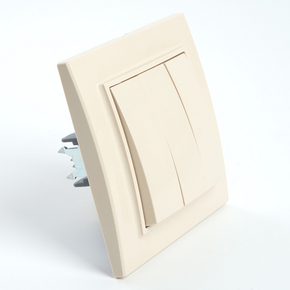 Эрна - Розетки и выключатели Stekker Выключатель 3-клавишный STEKKER PSW10-9007-02 10А Эрна слоновая кость с рамкой 39923