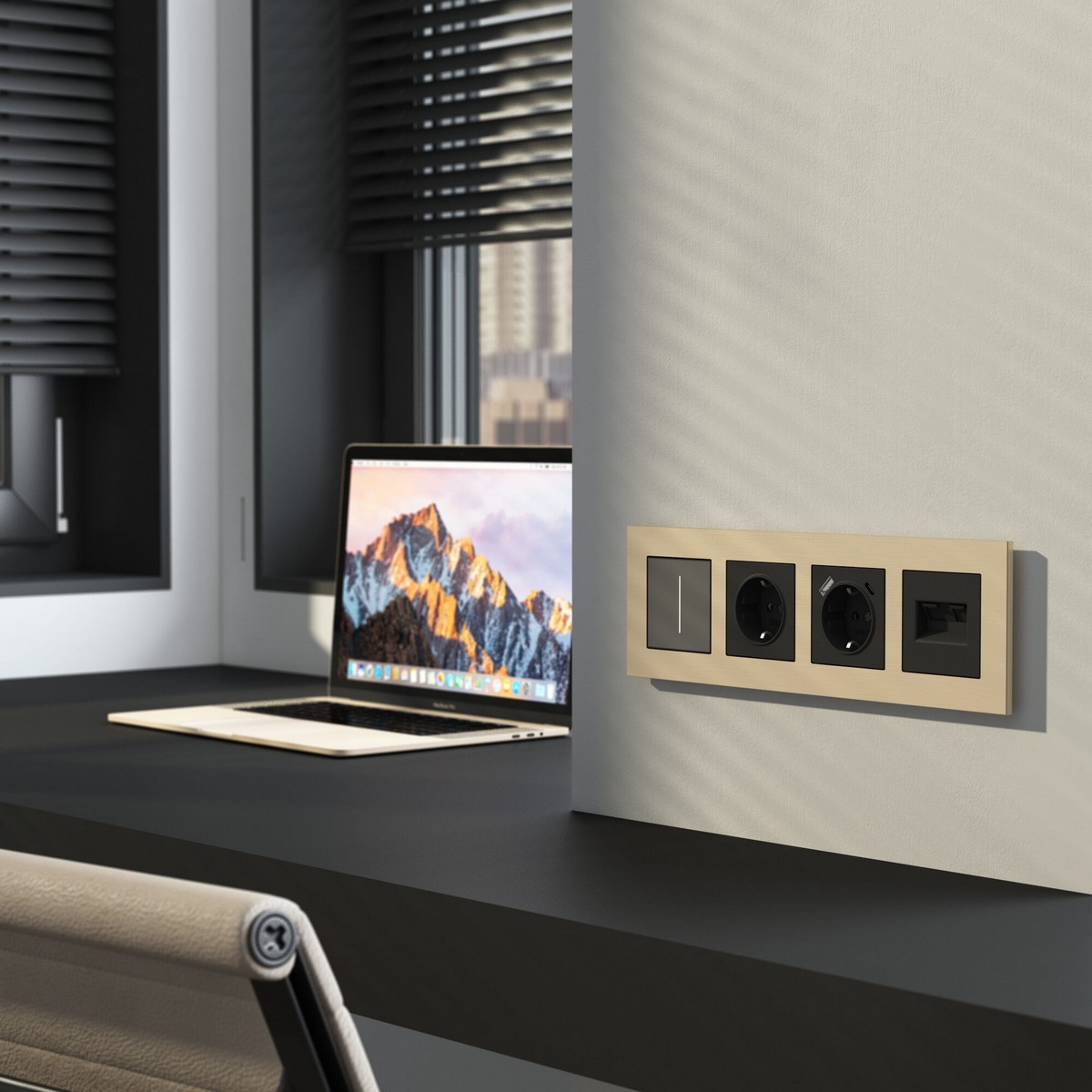 Рамки Werkel Alumax Рамка Werkel на 4 поста AluMax (шампань) W0043511 a066336