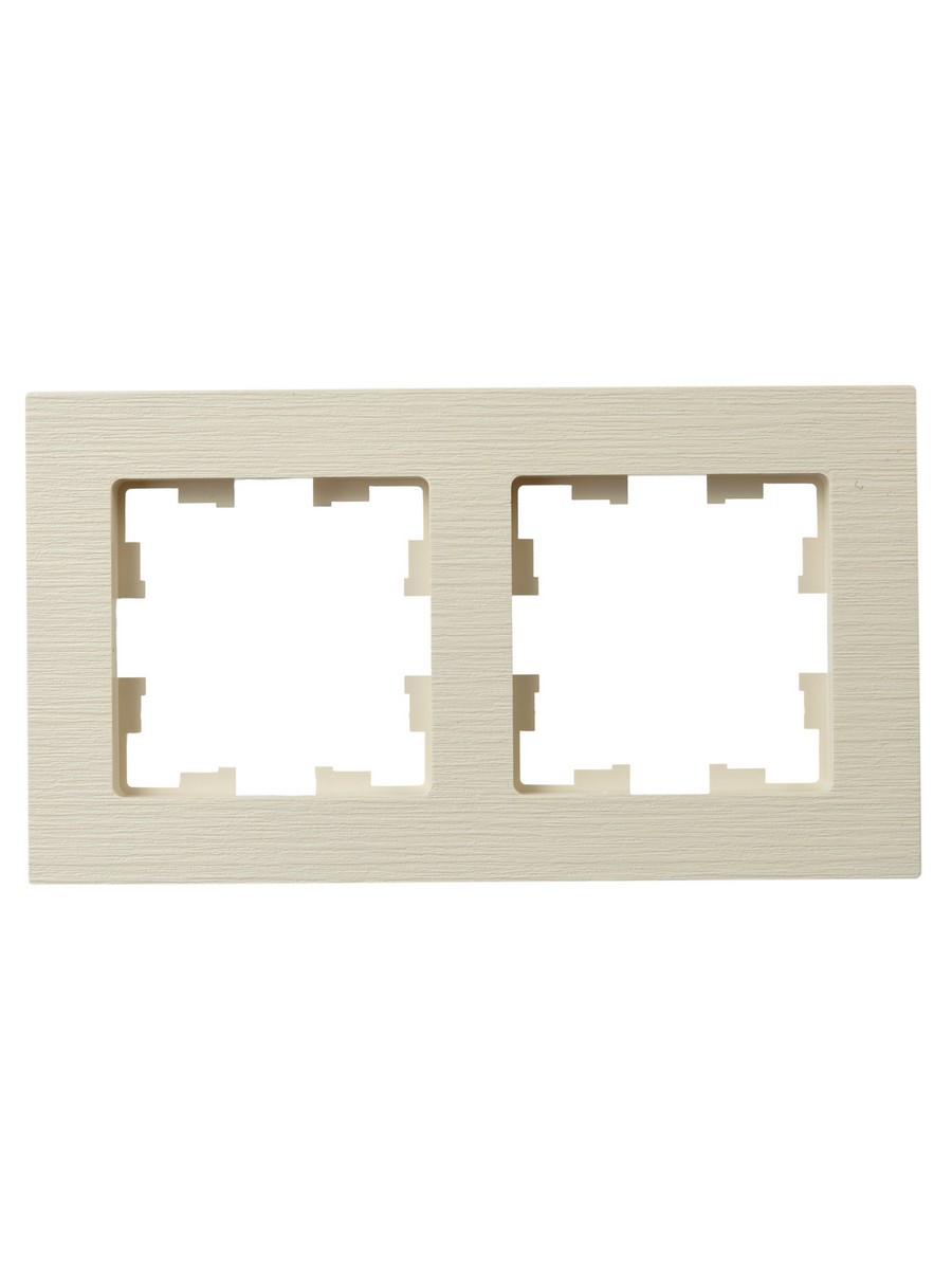 IEK Brite Рамки Рамка IEK BRITE DECOR Бежевый рифленый 2-м РУ-2-Бр BR-M22-51-K10
