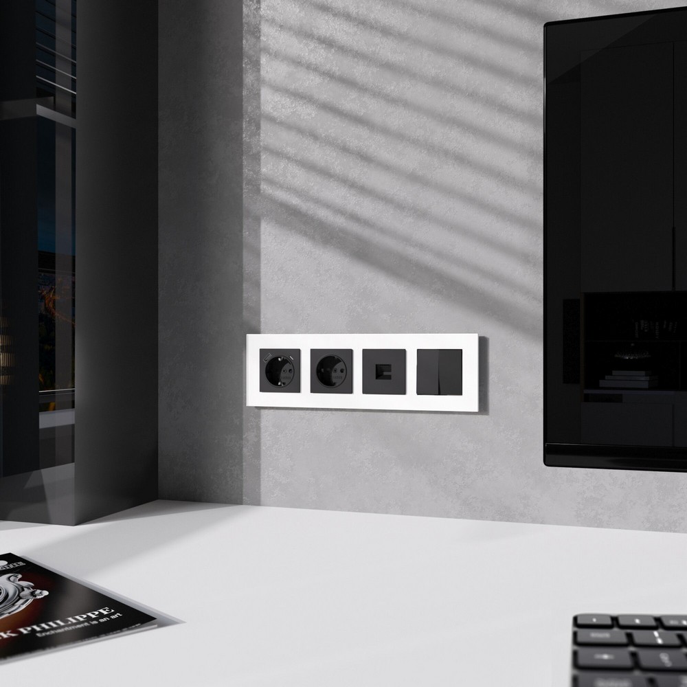 Рамки Werkel Slab Рамка Werkel на 4 поста Slab (белый матовый) W00429610