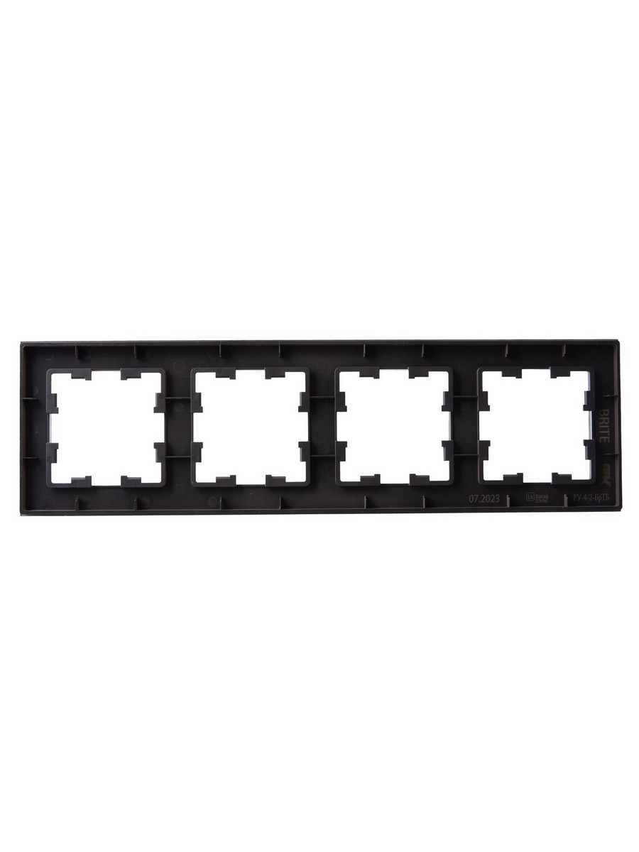 IEK Brite Рамки Рамка IEK BRITE 4-местная РУ-4-2-БрТБ стекло бронза BR-M42-G-K45