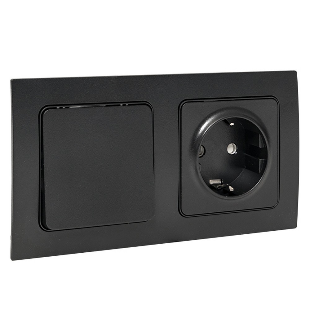 EKF Стокгольм черный Рамка 2-ая EKF PROxima Стокгольм Черный  EXM-G-303-30