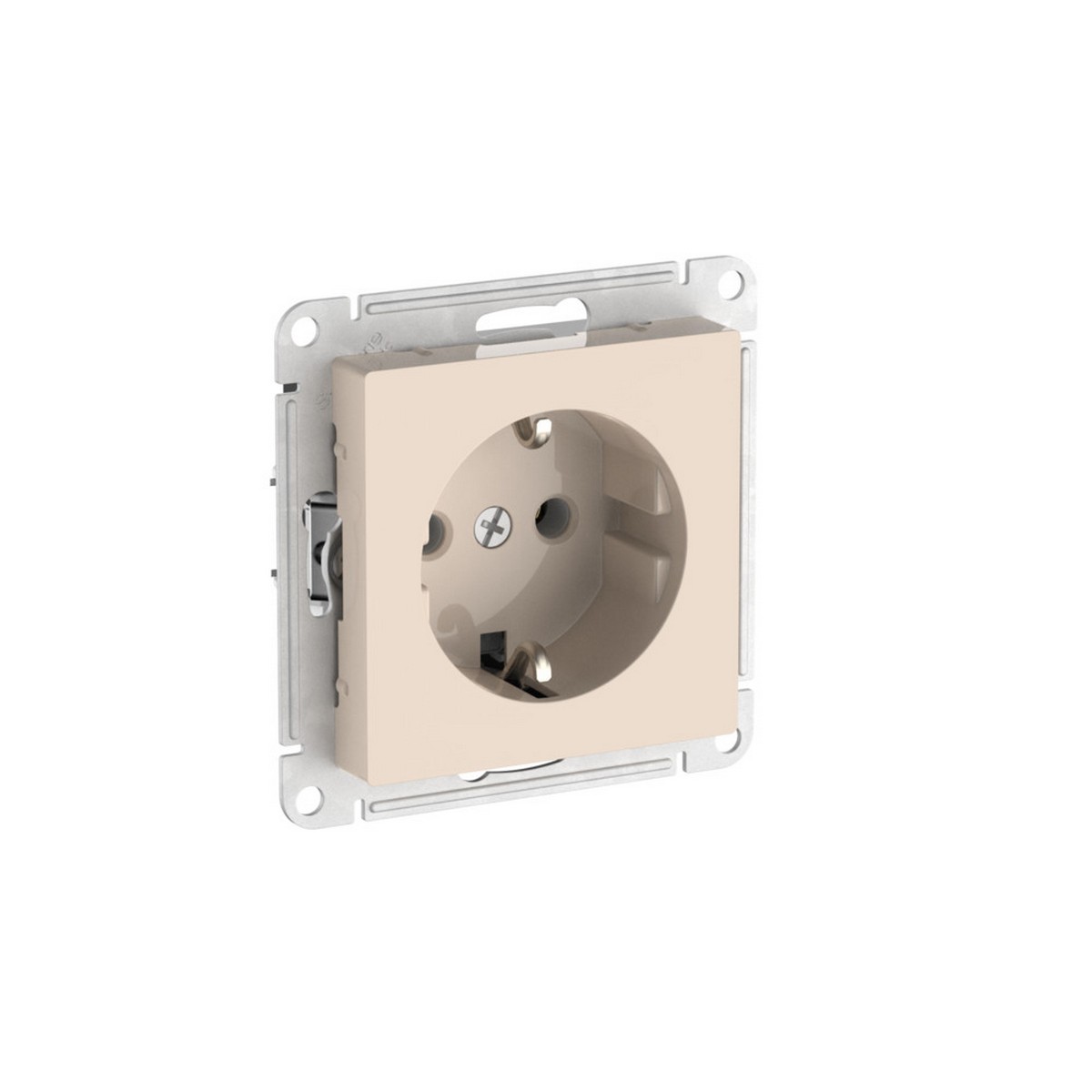 AtlasDesign Бежевый Розетка SE AtlasDesign Бежевый с заземлением быстрозажим. клем. ATN000243S
