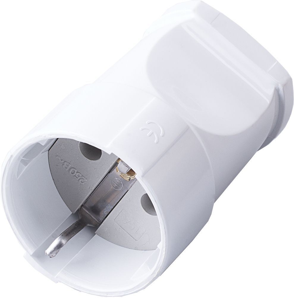 Розетка переносная 1-местная с/з STEKKER PST16-40-200 пластик 250В 16А IP20 белый 32853