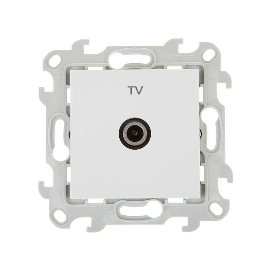 Розетки и выключатели Simon 24 Белые Розетка TV Simon 24 Белая оконечная 2450476-030