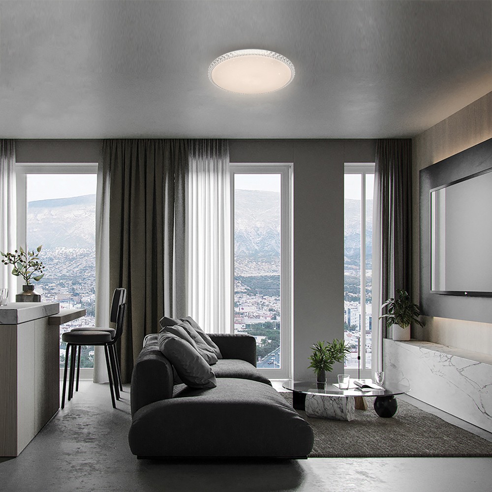 Управляемые светодиодные светильники и люстры Светодиодный управляемый светильник накладной Feron AL5300 тарелка 100W 3000К-6500K белый 29785 