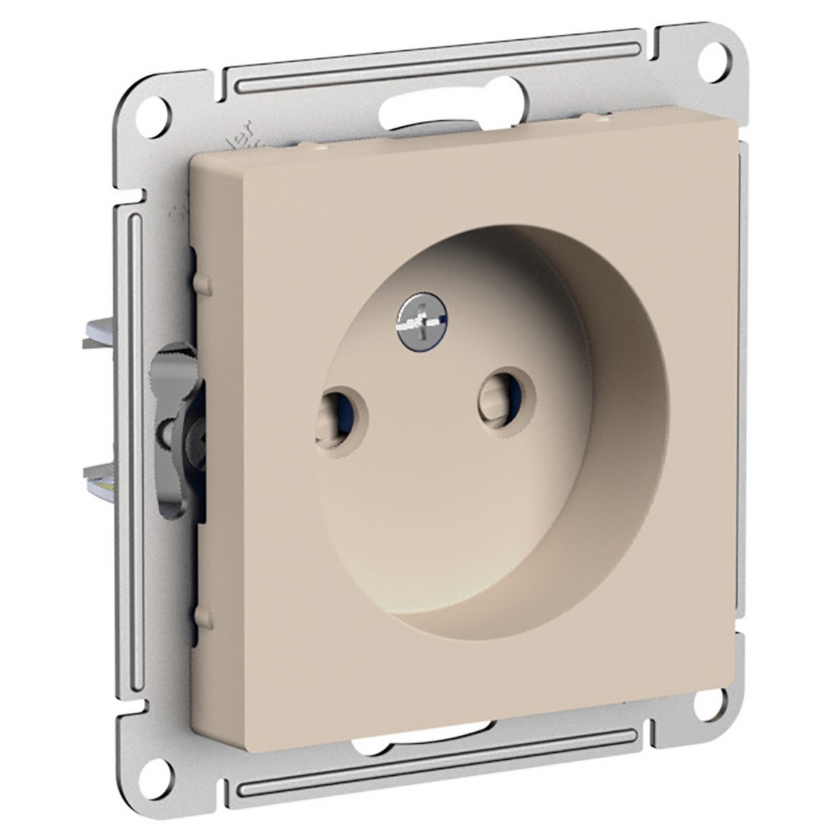 AtlasDesign Песочный Розетка Systeme Electric AtlasDesign Песочный б/з со шторками 16А ATN001249