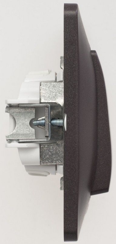 Glossa Шоколад Выключатель Systeme Electric Glossa Шоколад 1-клавишный, сх.1, 10АХ, в сборе GSL000812