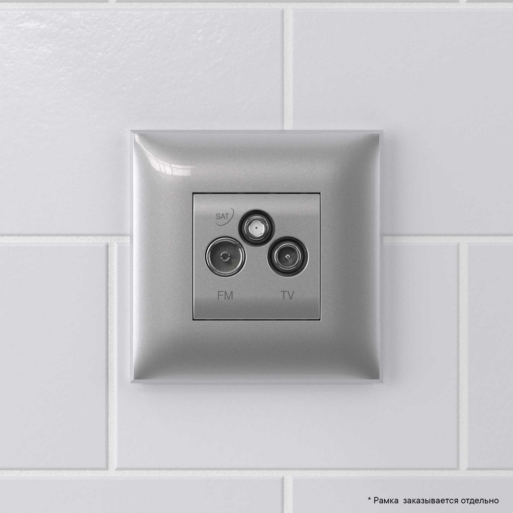 DKC Avanti механизмы Закаленная сталь Розетка TV DKC Avanti-FM-SAT в стену "Закаленная сталь" 4404533
