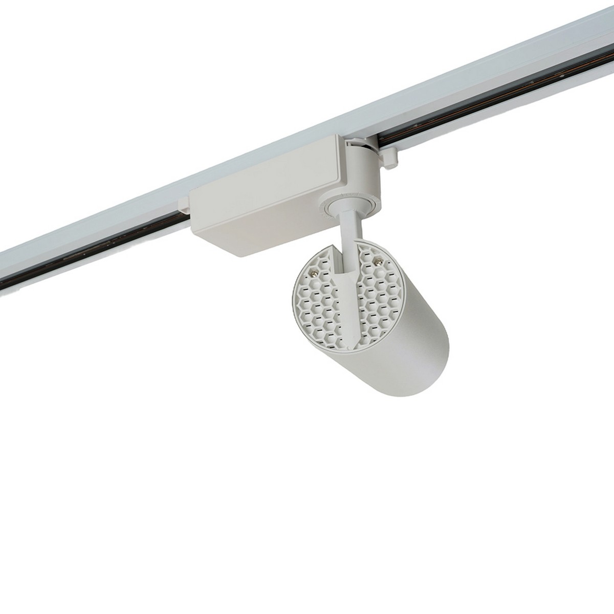 Трековые светодиодные светильники Светодиодный светильник Feron AL137 трековый 20W 4000K белый изменяемый угол освещения 15-60 град 51175 