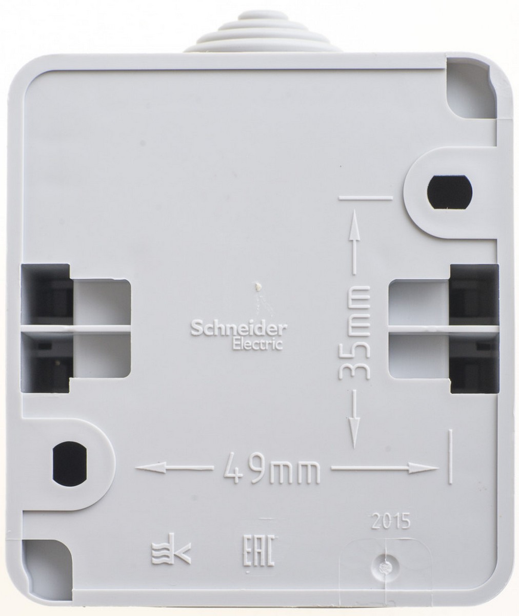 Этюд Серый Выключатель 1-клавишный Systeme Electric Этюд наружный Серый IP44 BA10-041C