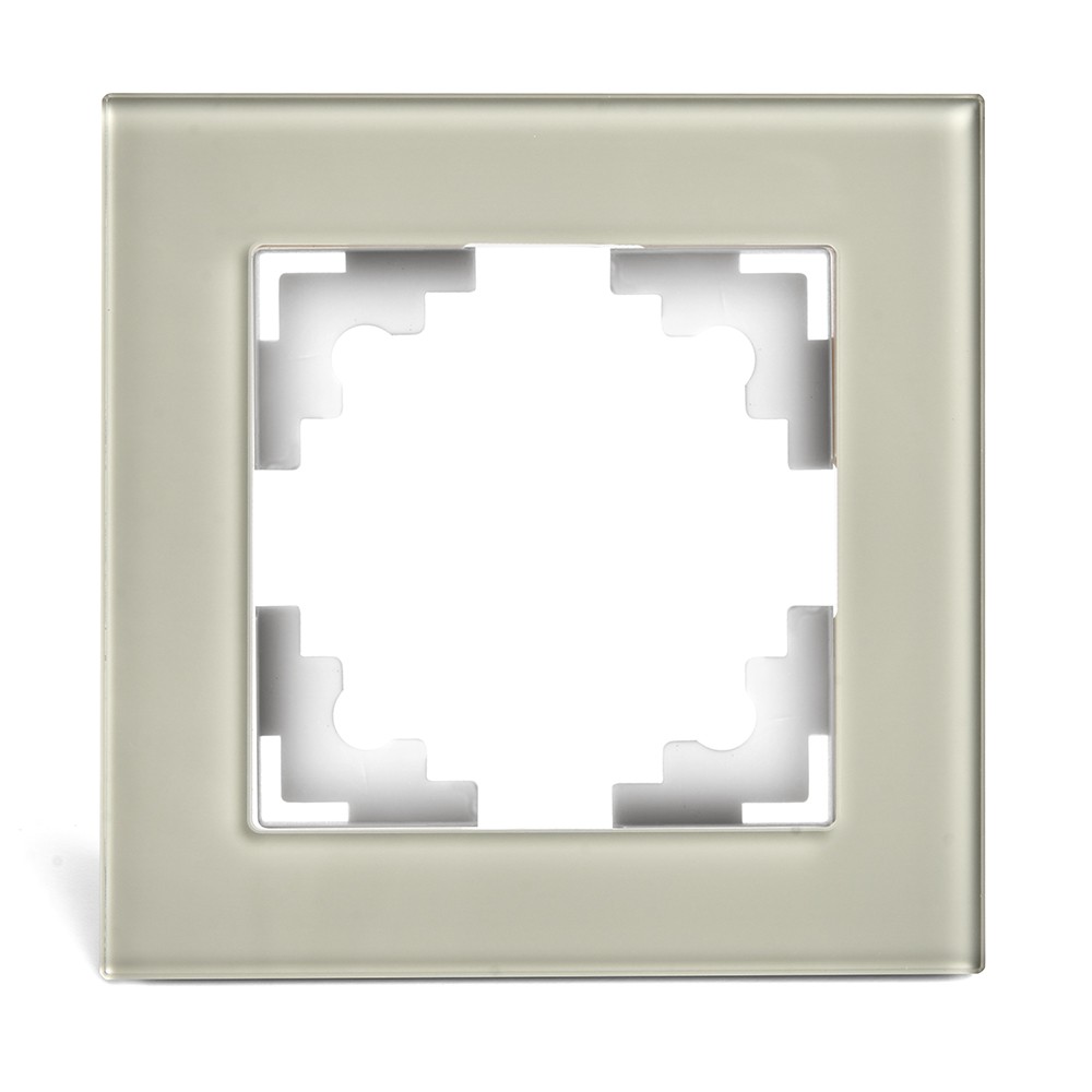 Катрин - Розетки и выключатели Stekker Рамка 1-местная стекло STEKKER GFR00-7001-07 серия Катрин дымчатый 49031