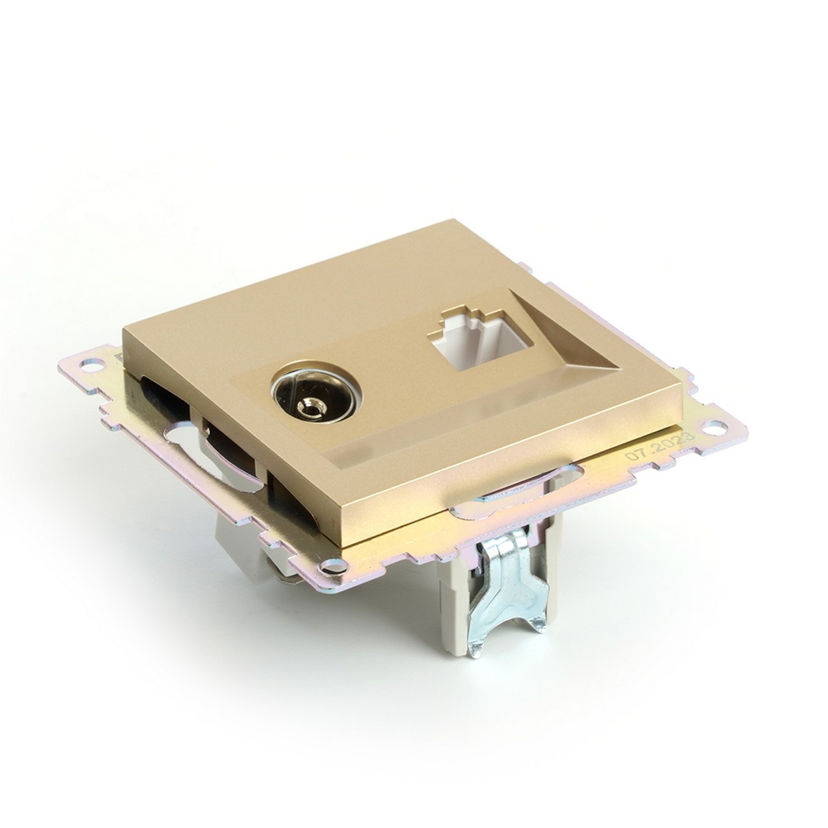 Катрин - Розетки и выключатели Stekker Розетка TV + компьютерная RJ-45 STEKKER GLS00-7106-08 Катрин золото 49230