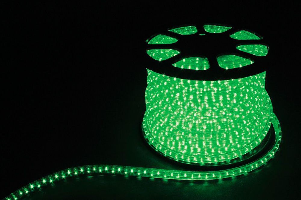 Светодиодная лента зеленая Дюралайт светодиодный Feron LED-F3W 3-х жильный зеленый 288Вт/м 72LED/м 50м 220V 26069 (цена за метр) 