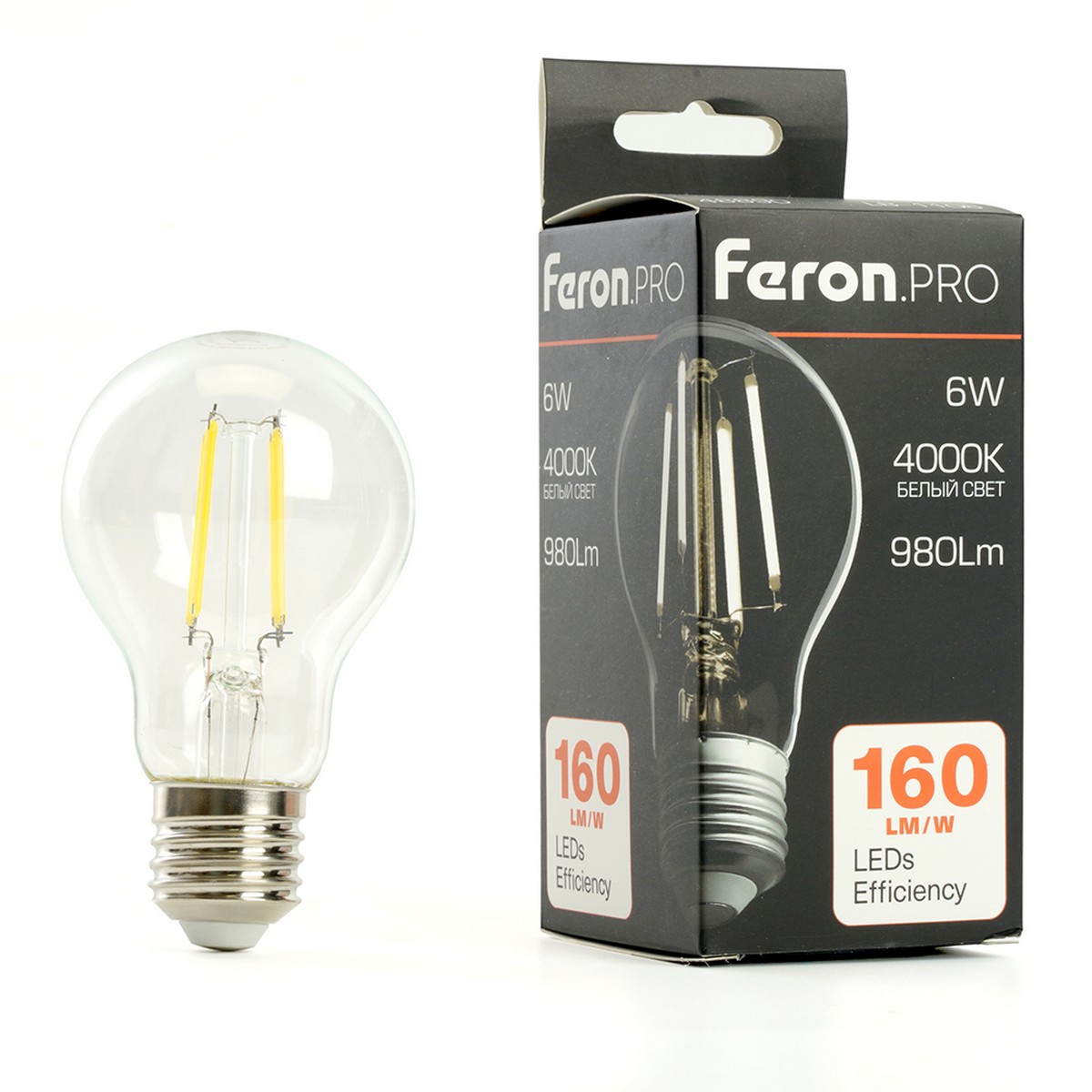 E27 Лампа светодиодная Feron.PRO LB-1106 Шар E27 6W 175-265V 4000K 48890 