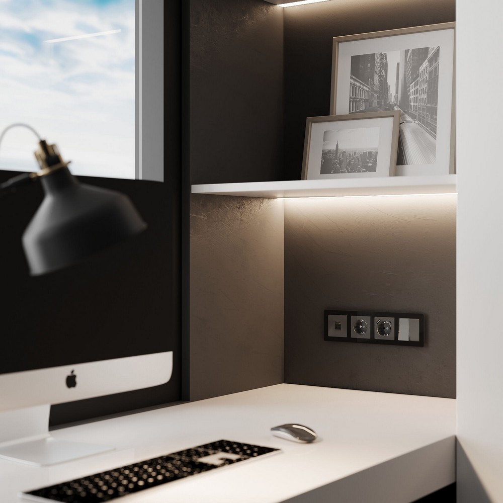 Werkel Графит акрил Розетка Werkel Ethernet RJ-45 (графит акрил) W11810440