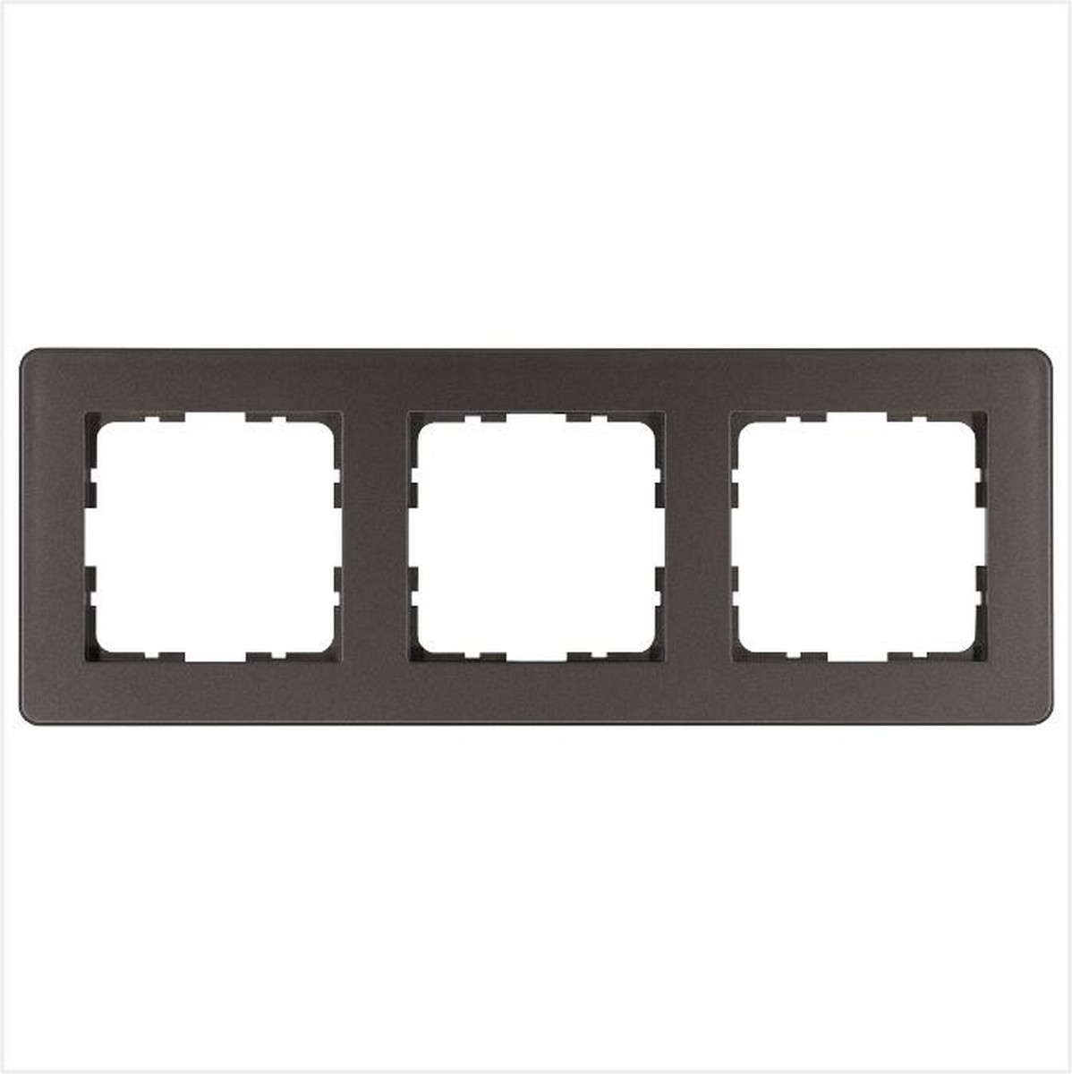 JASMART G - розетки и выключатели Рамка JASMART G-Flex 3-постовая Мокко G1103Z