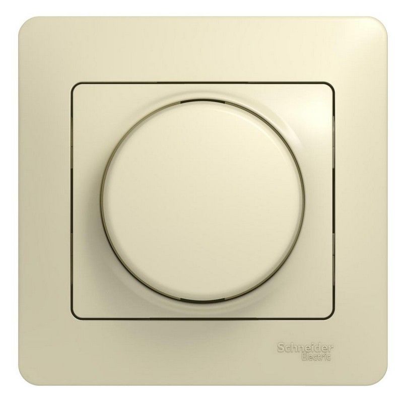 Glossa Бежевый Светорегулятор (диммер) Systeme Electric Glossa Бежевый поворотный, 300Вт  GSL000234
