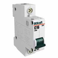 1 полюсные (однополюсные) Автоматический выключатель DEKraft 1P 16A C ВА-101 4,5kA 11054DEK