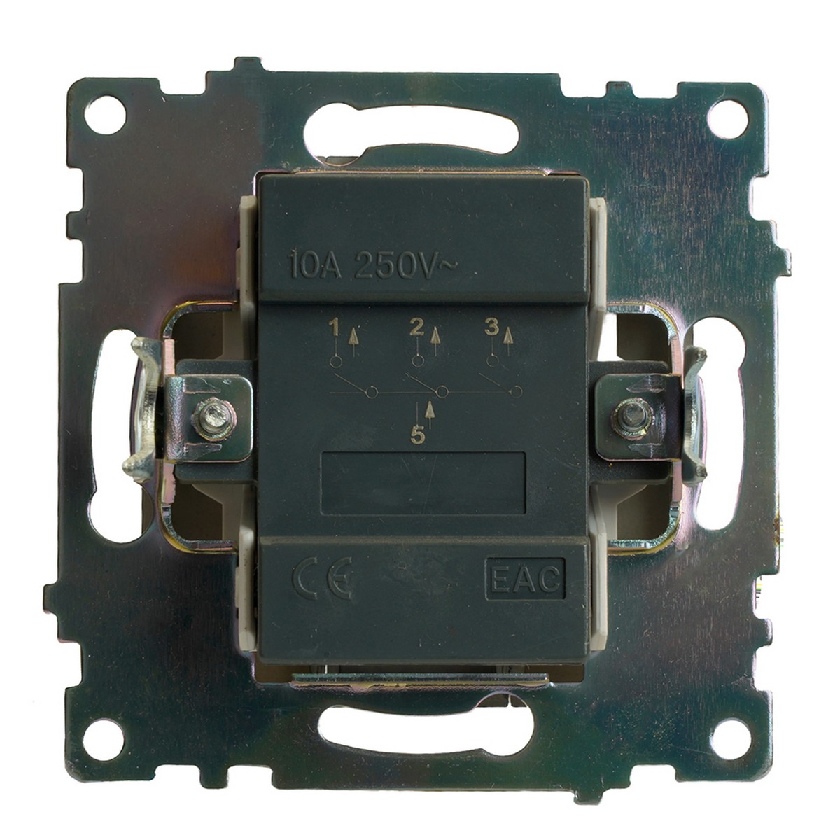 Катрин - Розетки и выключатели Stekker Выключатель 3-клавишный STEKKER GLS10-7108-06 250V 10А Катрин графит 49415