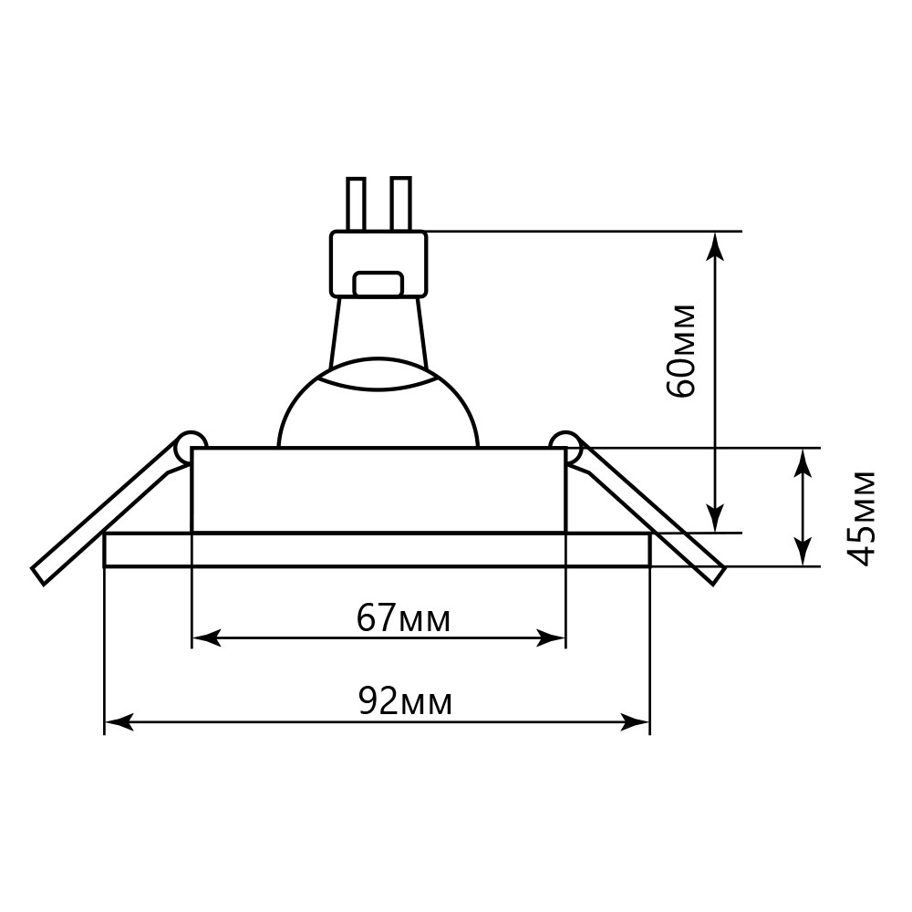 Встраиваемые светодиодные светильники Светильник встраиваемый Feron DL2901 MR16 черный 41137 