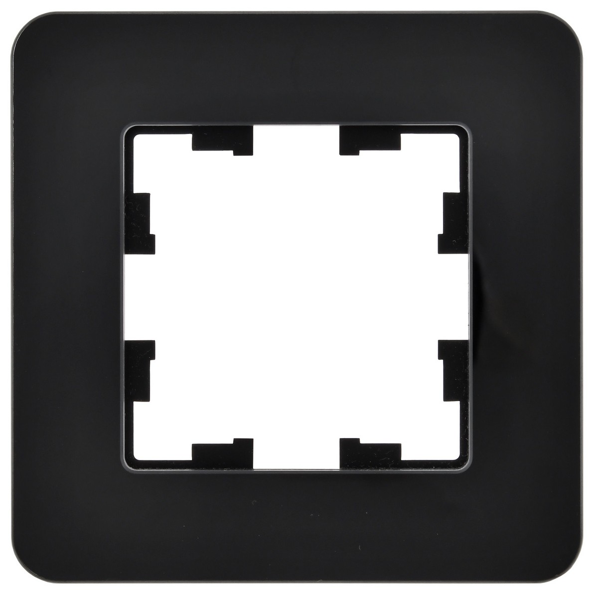 IEK Brite Рамки Рамка IEK BRITE DECOR Черный матовый стекло скругл.угол 1-мест. РУ-1-2-Бр RE BR-M12-G-41-K02