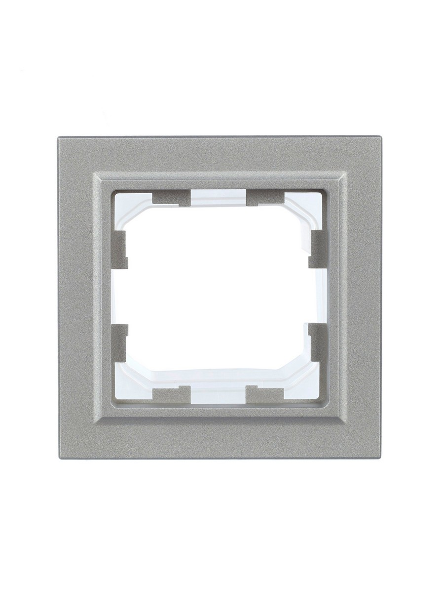 IEK Brite Рамки Рамка IEK BRITE 1-местная IP44 РУ-1-БрА-44 алюминий BR-M12-44-K47