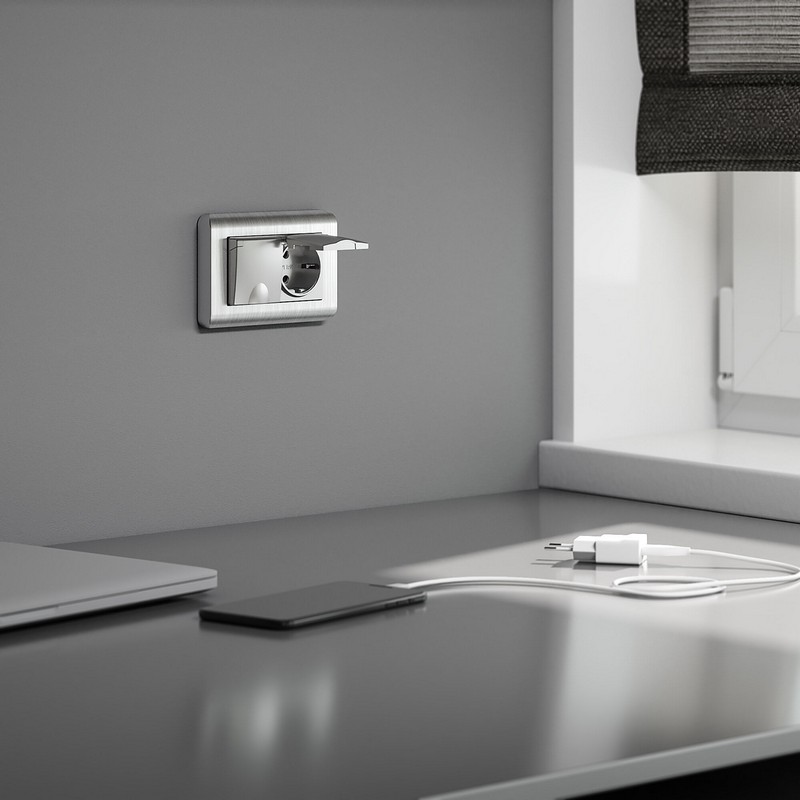 Рамки Werkel Stream Рамка Werkel Stream для двойной розетки (серебряный) W0082106