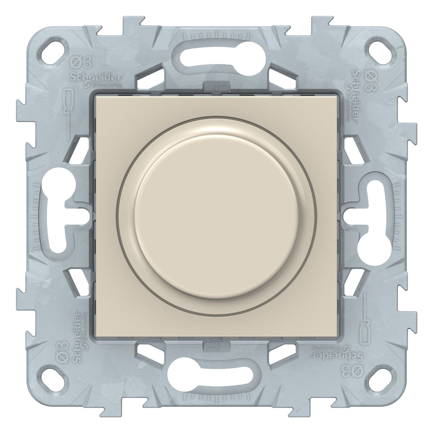 Розетки и выключатели Unica NEW бежевый Светорегулятор Unica New Бежевый LED поворотно-нажимной универсальный 5-200Вт NU551444