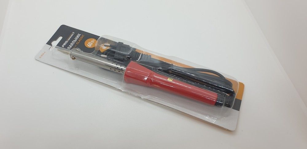 Паяльник arsenal с пластиковой ручкой 60W подробнее