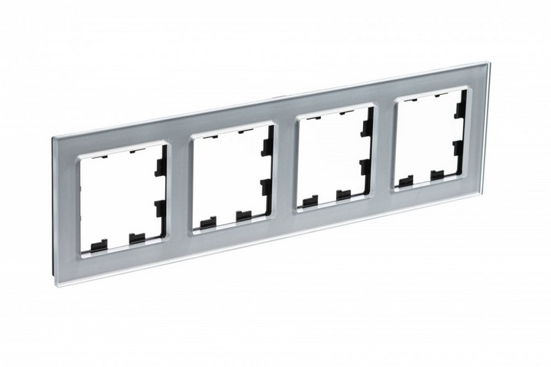 AtlasDesign Рамки Nature Рамка Systeme Electric AtlasDesign Nature Стекло алюминий 4-ая ATN320304