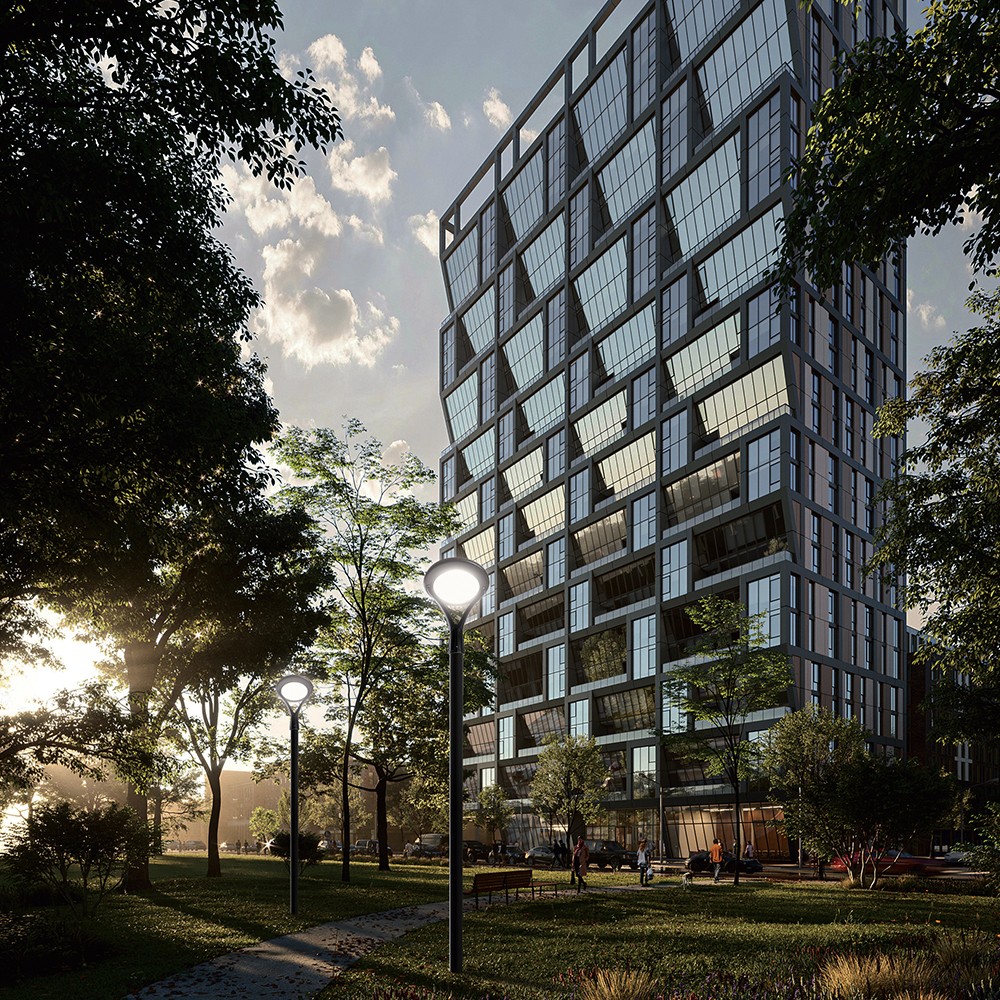 Консольные уличные светодиодные светильники на столб Светильник уличный FERON SP7020 50W 5000lm 5000K серый 48440 