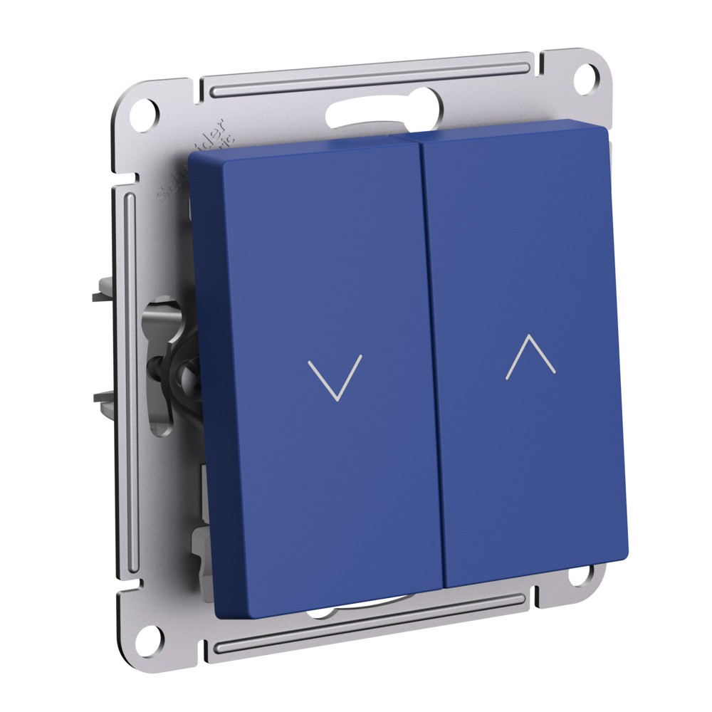 AtlasDesign Аквамарин Выключатель Systeme Electric AtlasDesign Аквамарин 2-клавишный жалюзи, 10А, механизм ATN001119