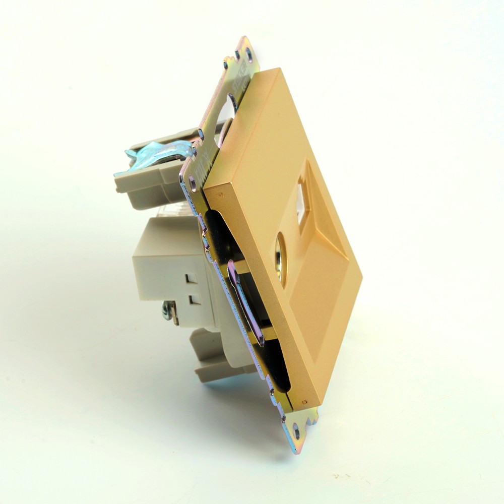 Катрин - Розетки и выключатели Stekker Розетка TV + компьютерная RJ-45 STEKKER GLS00-7106-08 Катрин золото 49230