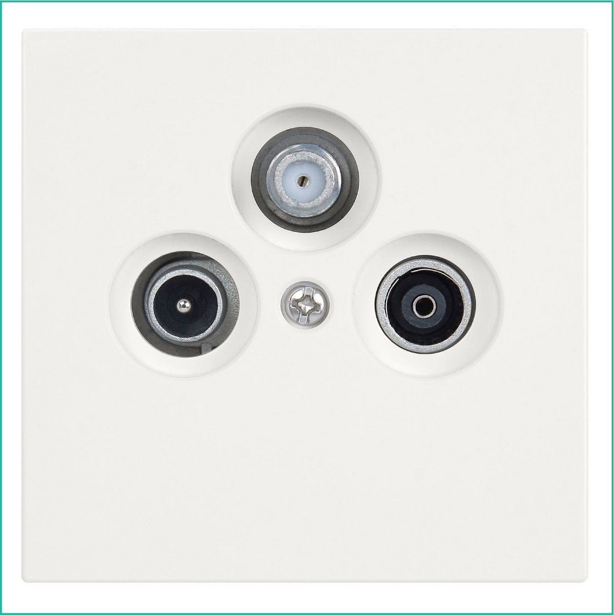 JASMART FD - розетки и выключатели Розетка TV+FM+SAT JASMART FD Φ9.5mm проходная Сахара 6207SH