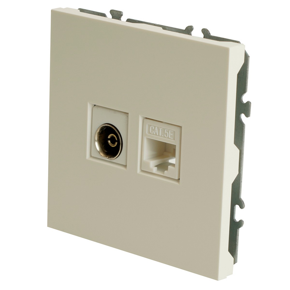 Эмили - Розетки и выключатели Stekker Розетка TV + компьютерная RJ-45 STEKKER Эмили RST00-5106-01 белый фарфор soft touch 49872