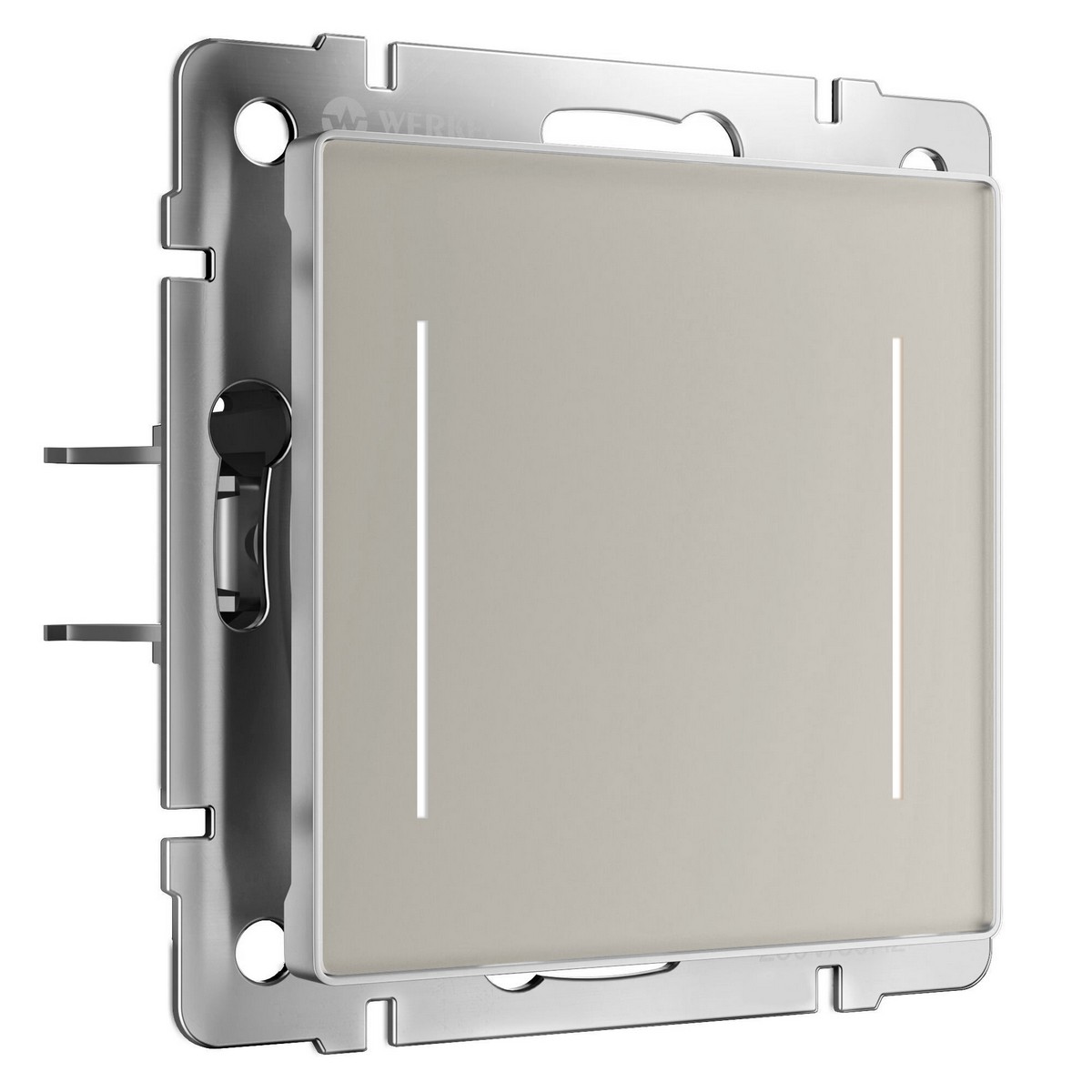 Werkel дымчатый Сенсорный Выключатель Werkel двухклавишный с подсветкой (дымчатый) W4522014