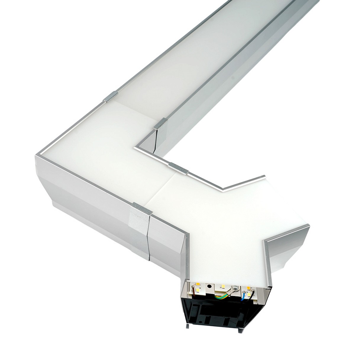 Линейные светодиодные светильники Светильник Feron AL4036 светодиодный линейный 24W 3000K-4000K-6400K серебро 1180 мм RetailRay 51869 