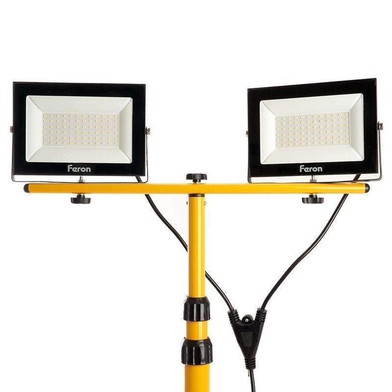 Прожекторы светодиодные Светодиодный прожектор Feron LL-504 на штативе IP65 2*70W 6400K 41544 