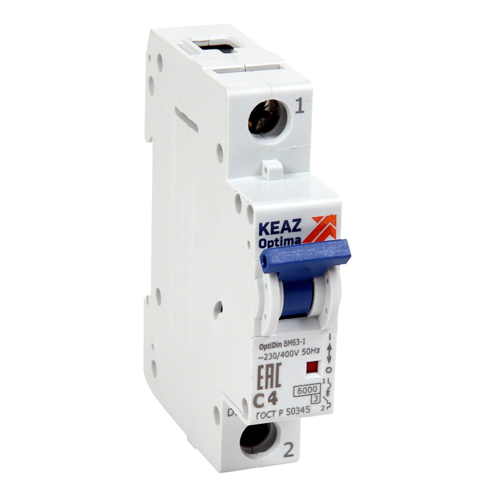 КЭАЗ Автоматический выключатель КЭАЗ OptiDin BM63 1P 63A B 6кА AC (BM63-1B63-УХЛ3) 260498 