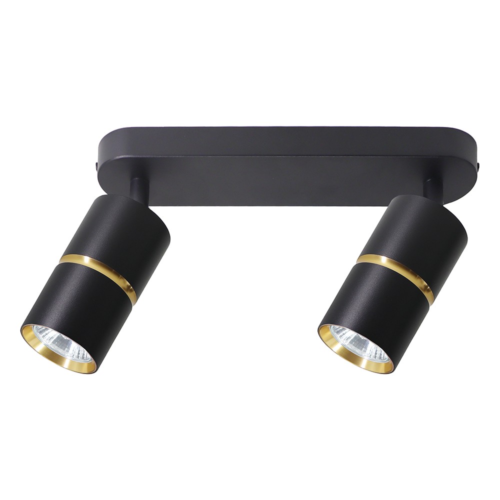 Светильники споты светодиодные Светильник спот Feron ML1862 ZEN настенно-потолочный GU10 чёрный золото 48643