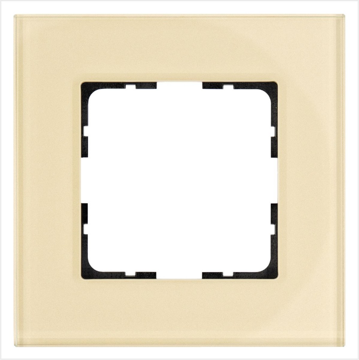 JASMART G - розетки и выключатели Рамка JASMART 1-постовая стекло Champagne Gold GLASS G1001GG