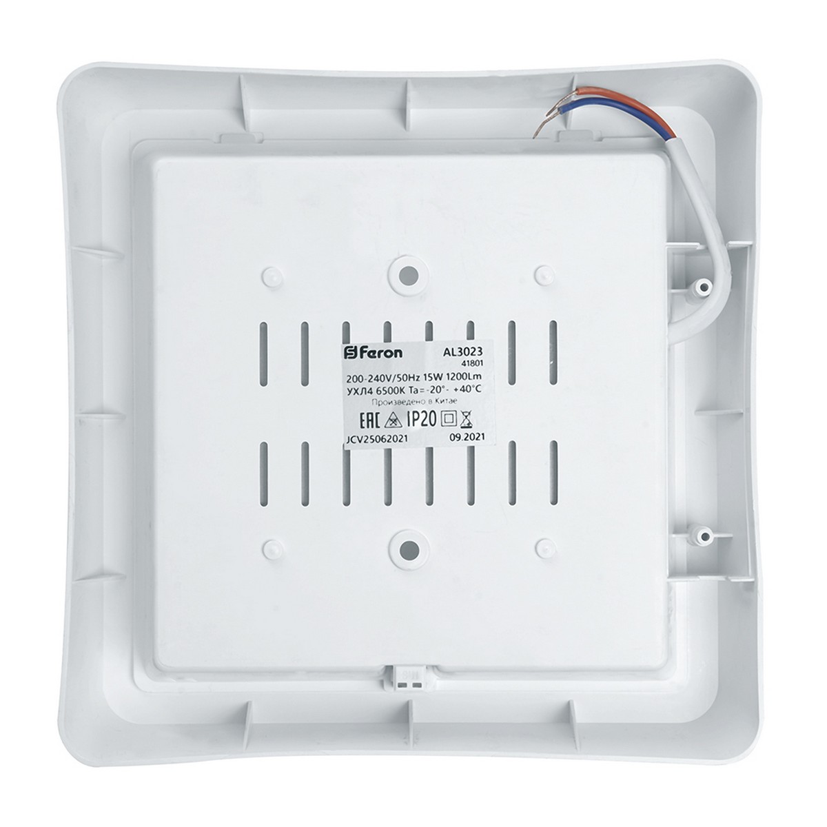 Светодиодные светильники ЖКХ Светильник светодиодный Feron AL3023 с ИК-датчиком 15W 6500K IP20 белый 41801 