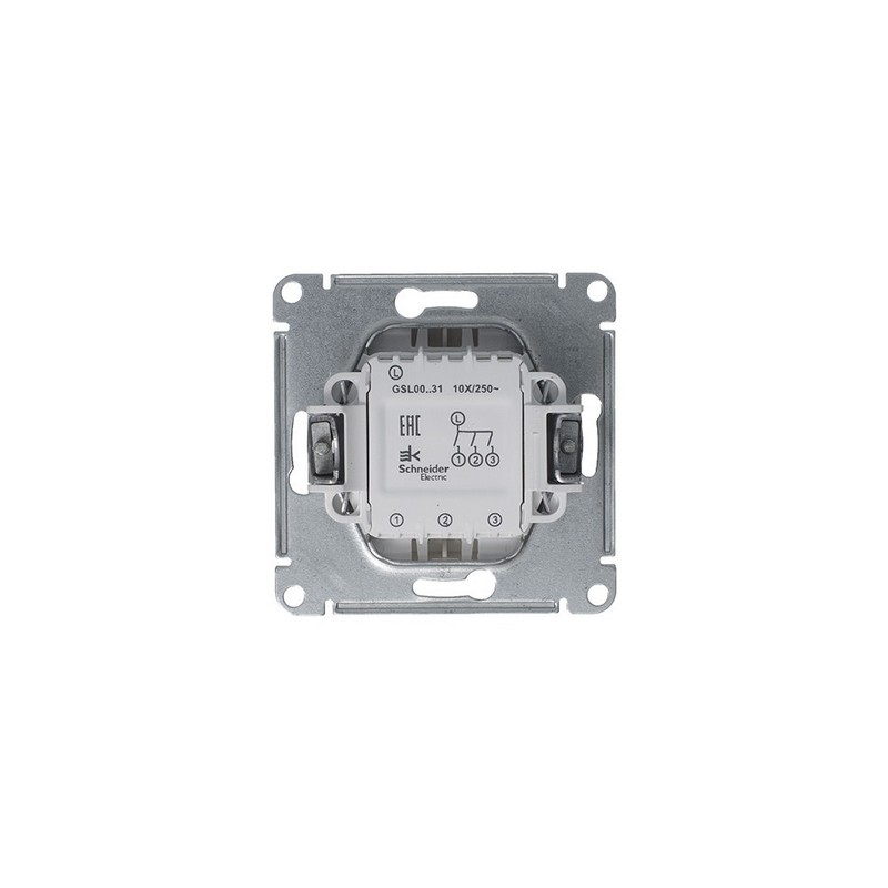Выключатель 3-клавишный Systeme Electric Glossa Платина GSL001231