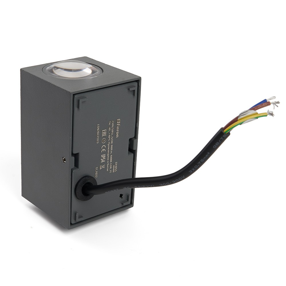 Уличные настенные светильники Светильник уличный светодиодный Feron DH055 2*5W 800Lm 3000K серый 48489 