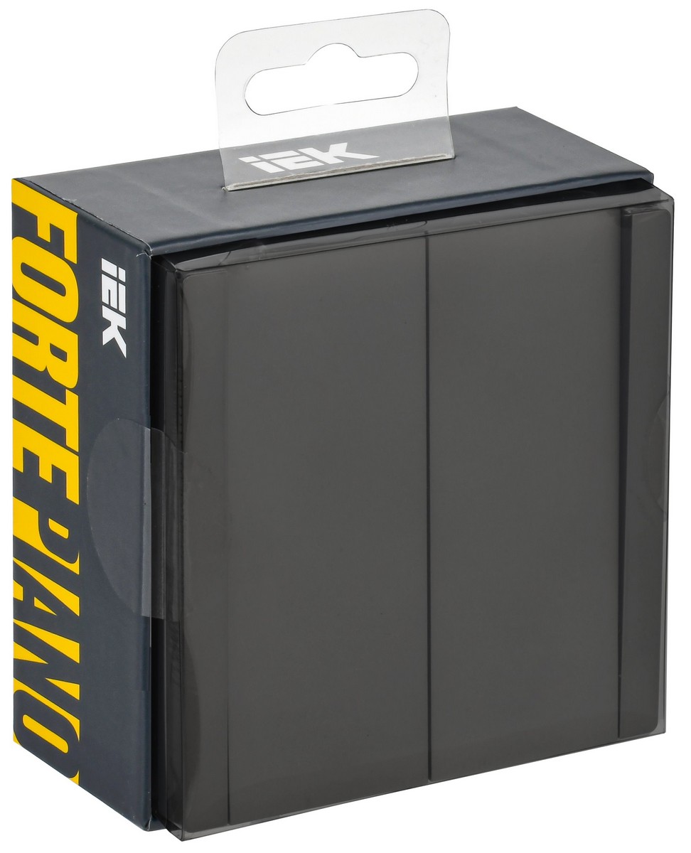 IEK FORTE&PIANO Черный Выключатель IEK FORTE&PIANO Черный 2-кл перекрестный 10А FP109