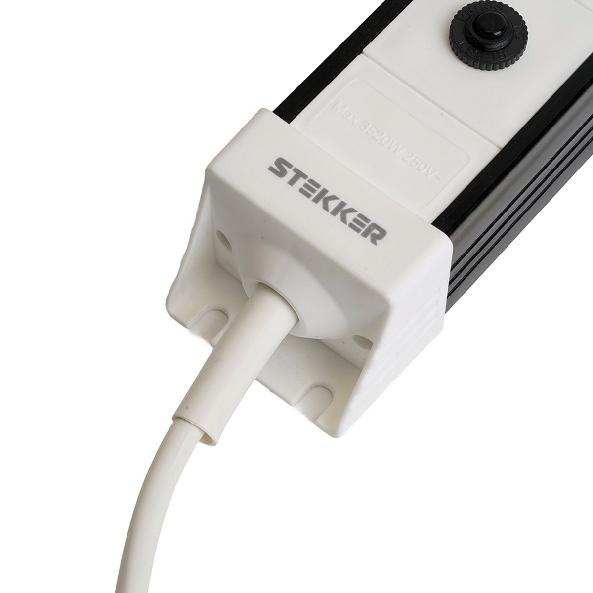 Колодки и удлинители, тройники Сетевой фильтр 4-местный с/з STEKKER HM22-41-05 5 м Techno белый 50149 