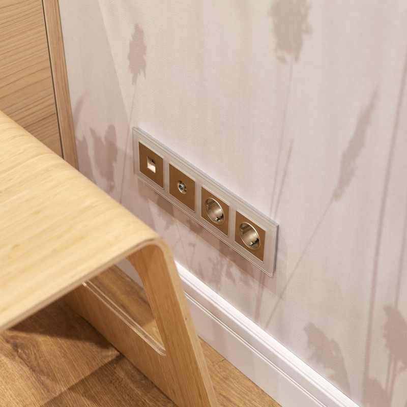 Werkel Шампань рифленный механизмы Накладка Werkel для телефонной розетки RJ11 (шампань рифленый) W1192010