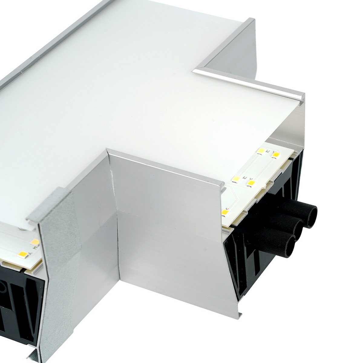 Линейные светодиодные светильники Светильник коннектор Feron AL4036T 5W 3000К-4000К-6400K T-образный серебро RetailRay 51871 